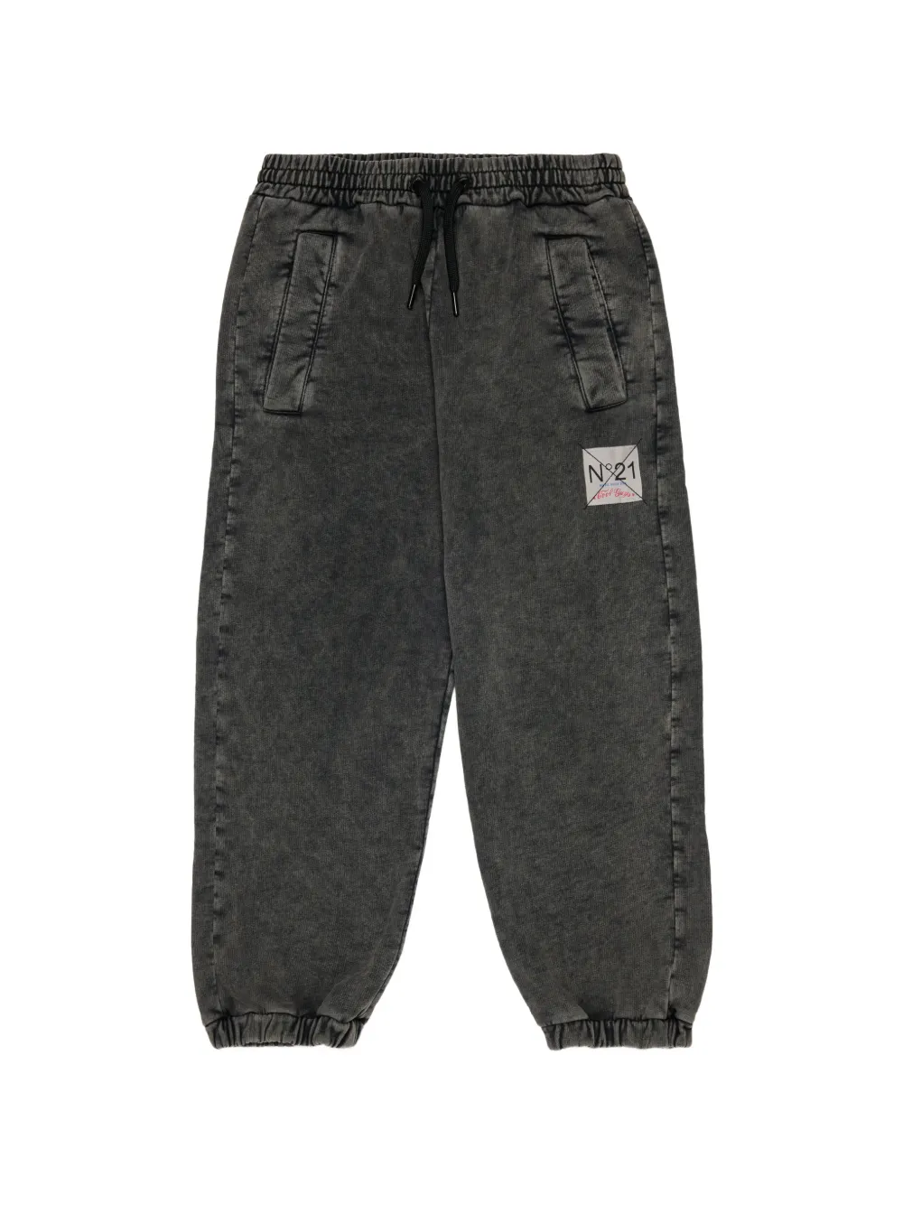 Nº21 Kids Pantaloni sportivi con applicazione - Grigio