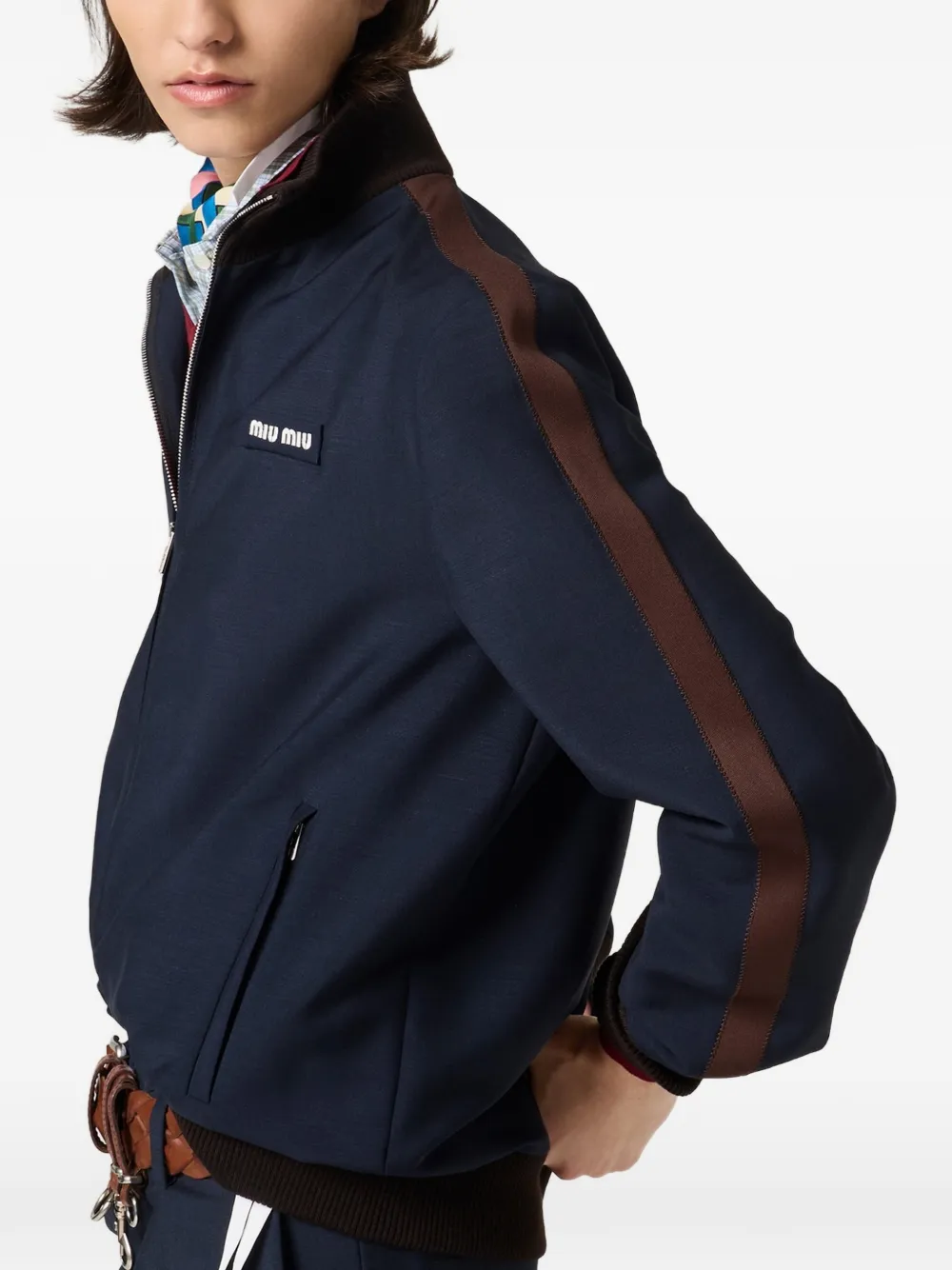 Miu Mohair shirtjack Blauw