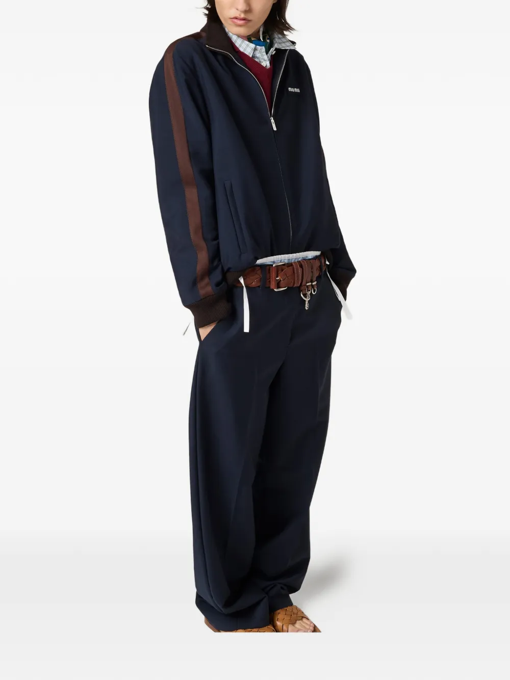 Miu Mohair shirtjack Blauw