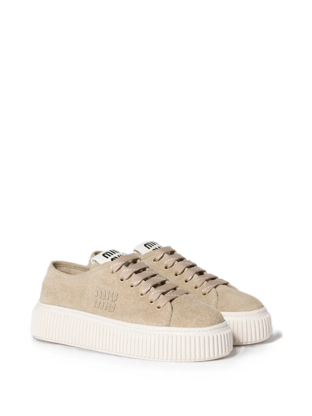 Miu Suède sneakers Beige