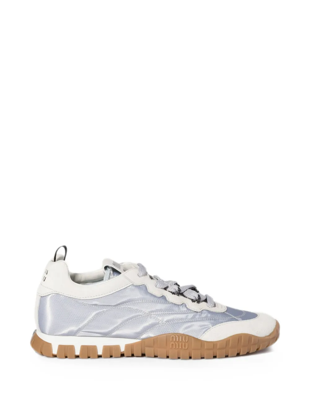 Miu Tyre technische stoffen en suède sneakers Grijs