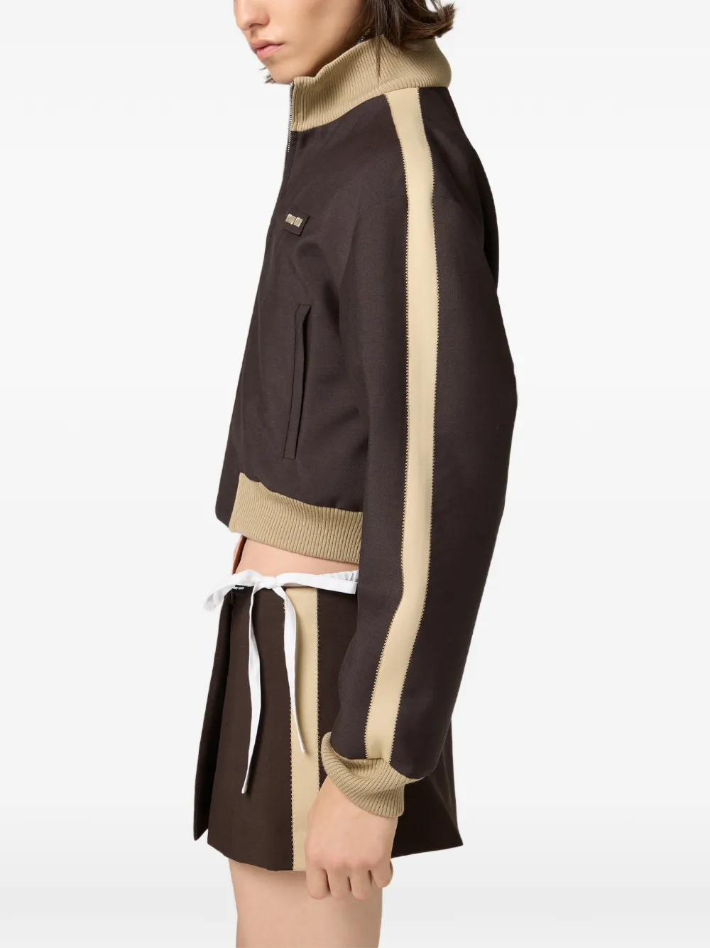 Miu Mohair shirtjack Bruin