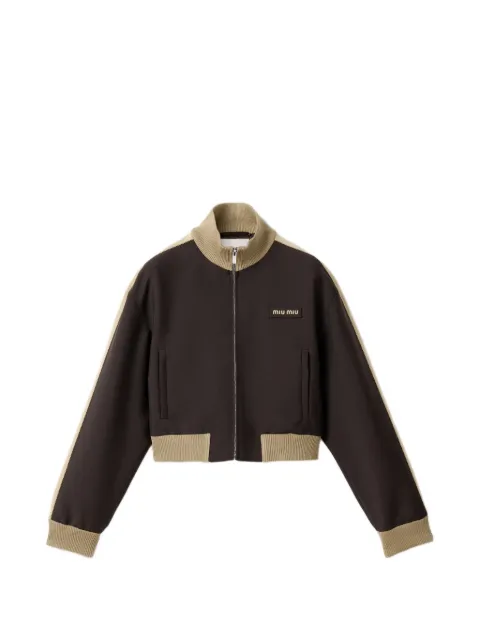 Miu Miu kid-mohair blouson jacket