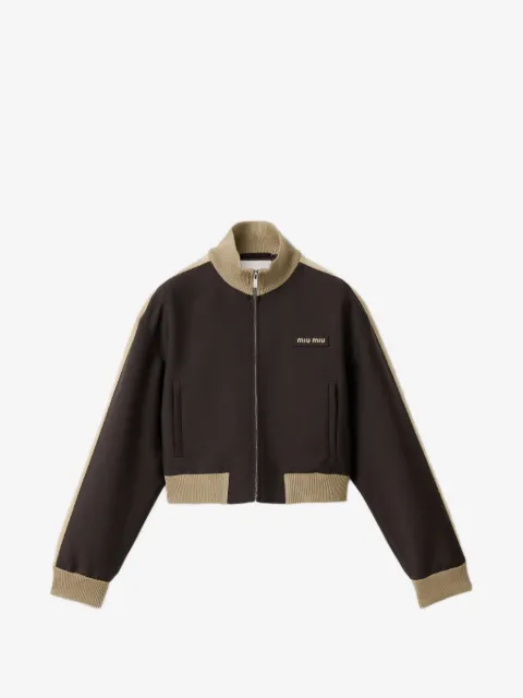 Miu Miu kid-mohair blouson jacket