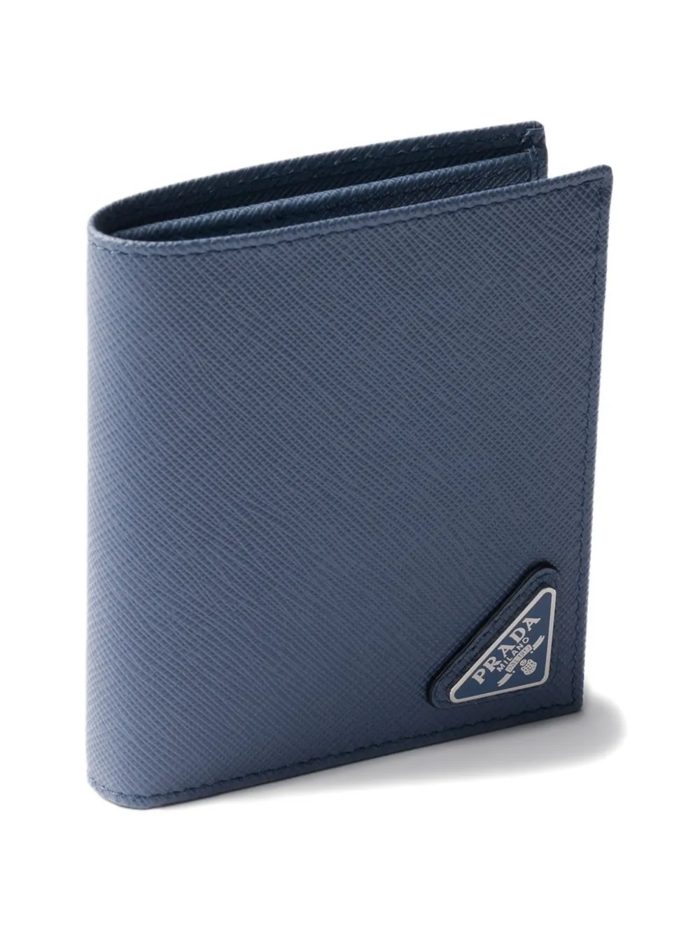 Prada Cartera Con Logo Esmaltado - Azul 
