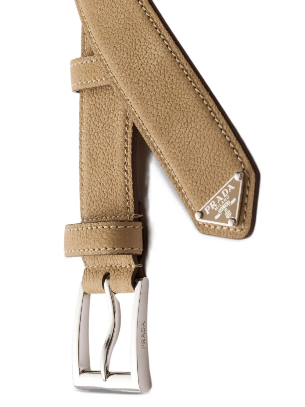 Prada Leren riem Beige