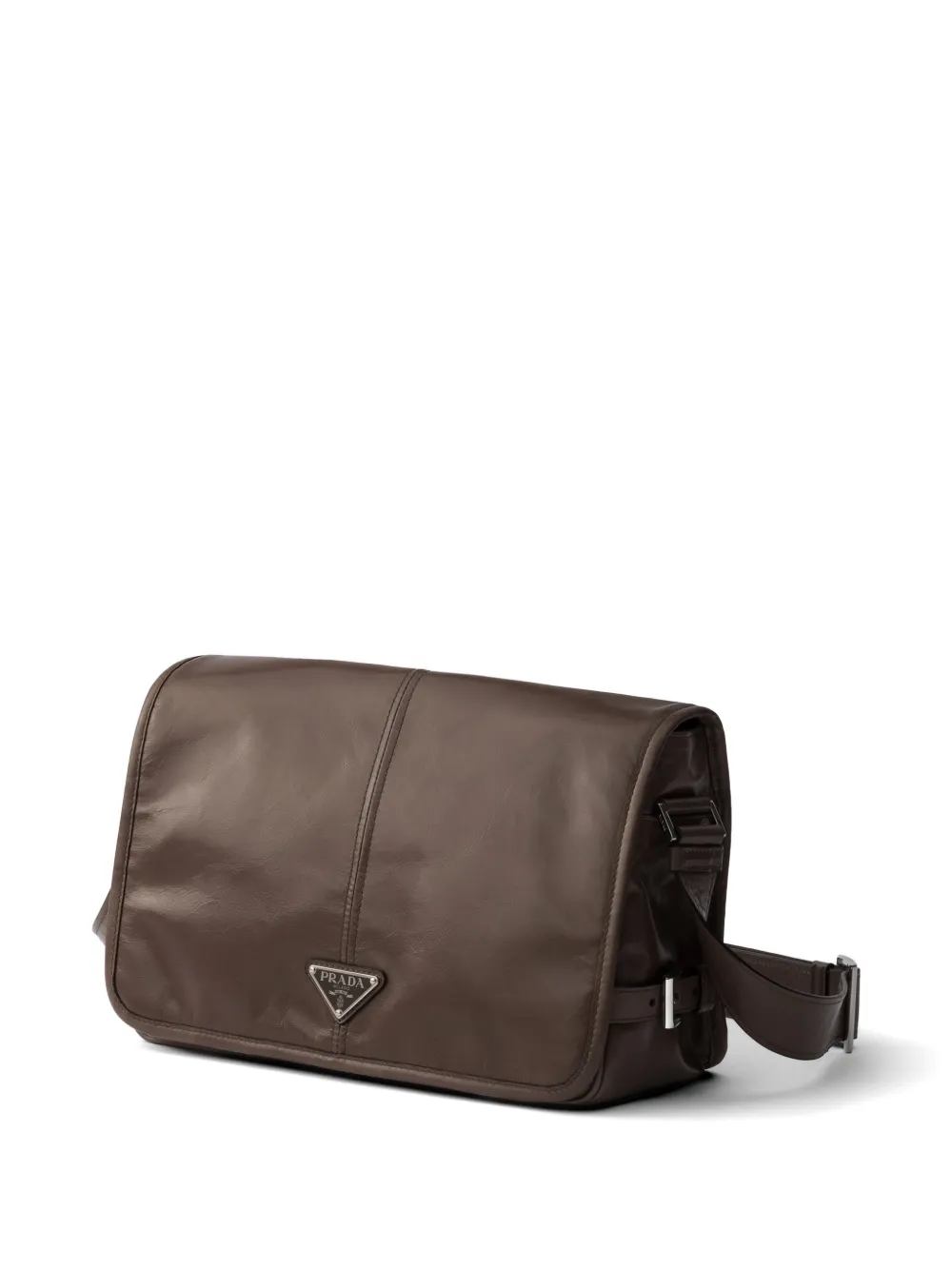 Prada Leren schoudertas Bruin