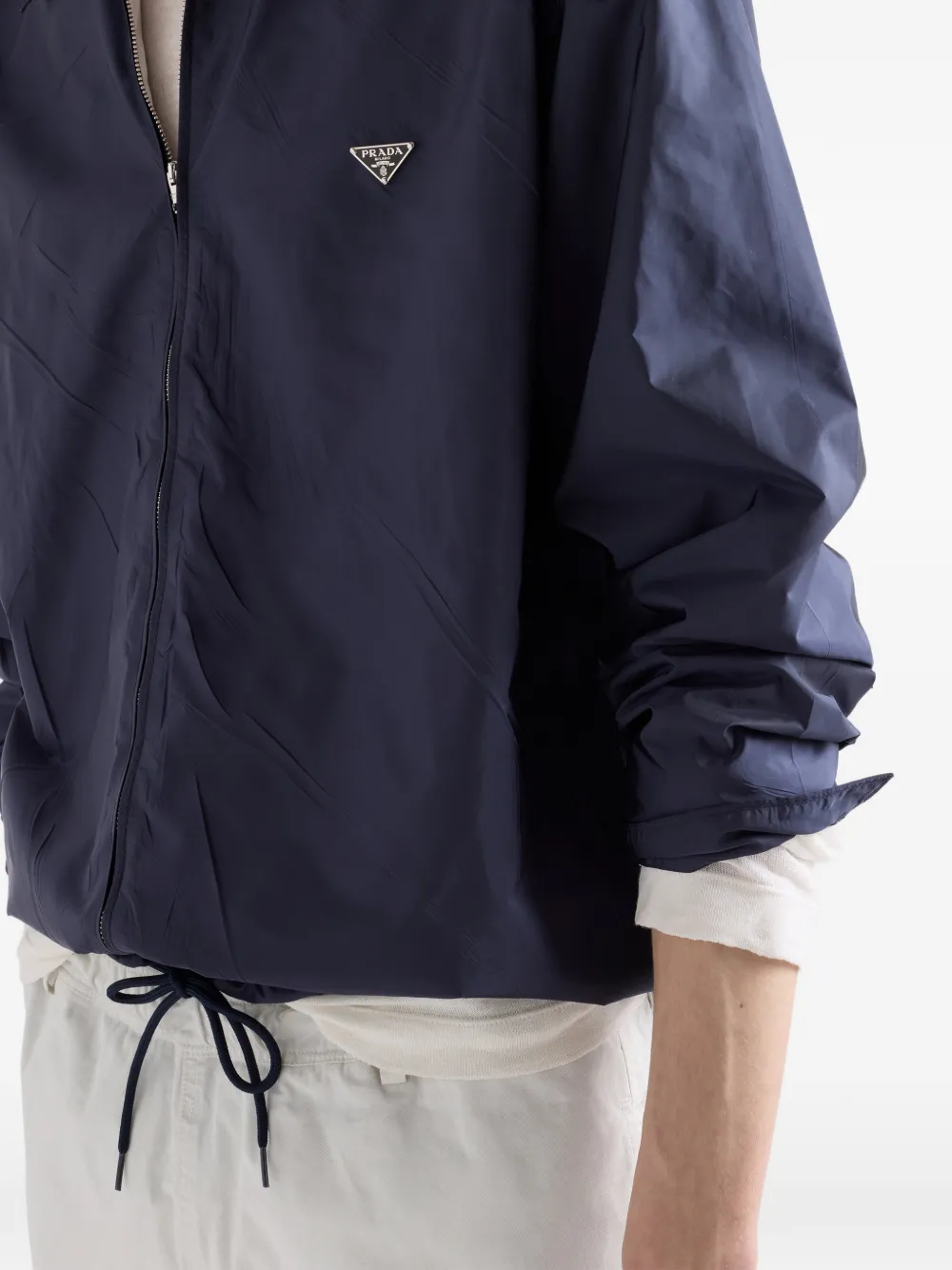 Prada Shirtjack met logo Blauw