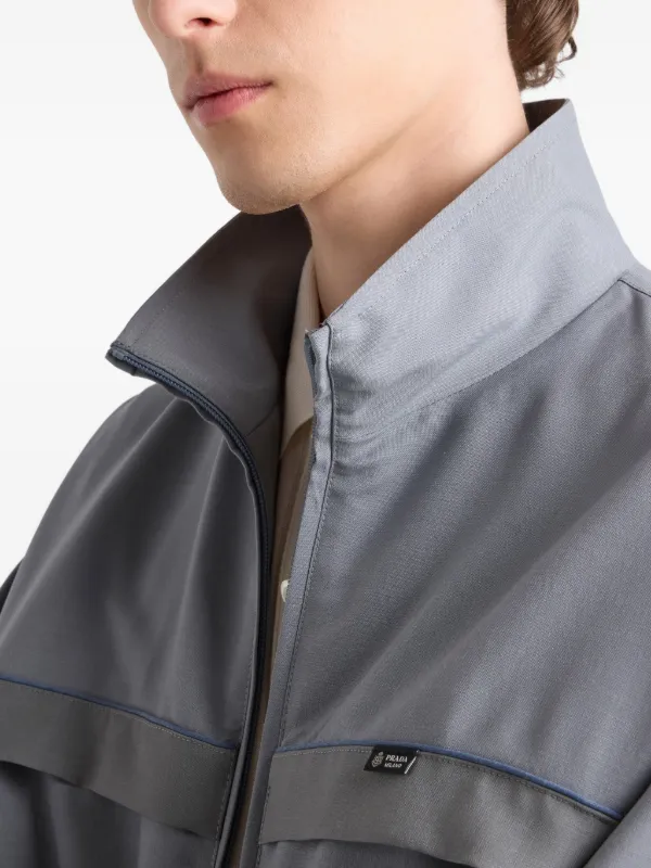 Prada Mohair Wool Jacket | Grey | FARFETCH
