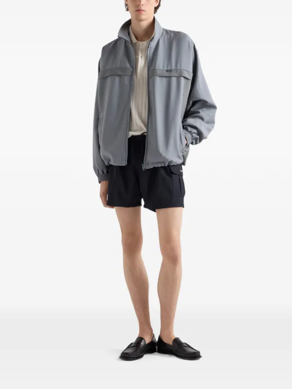 Prada Mohair Wool Jacket | Grey | FARFETCH