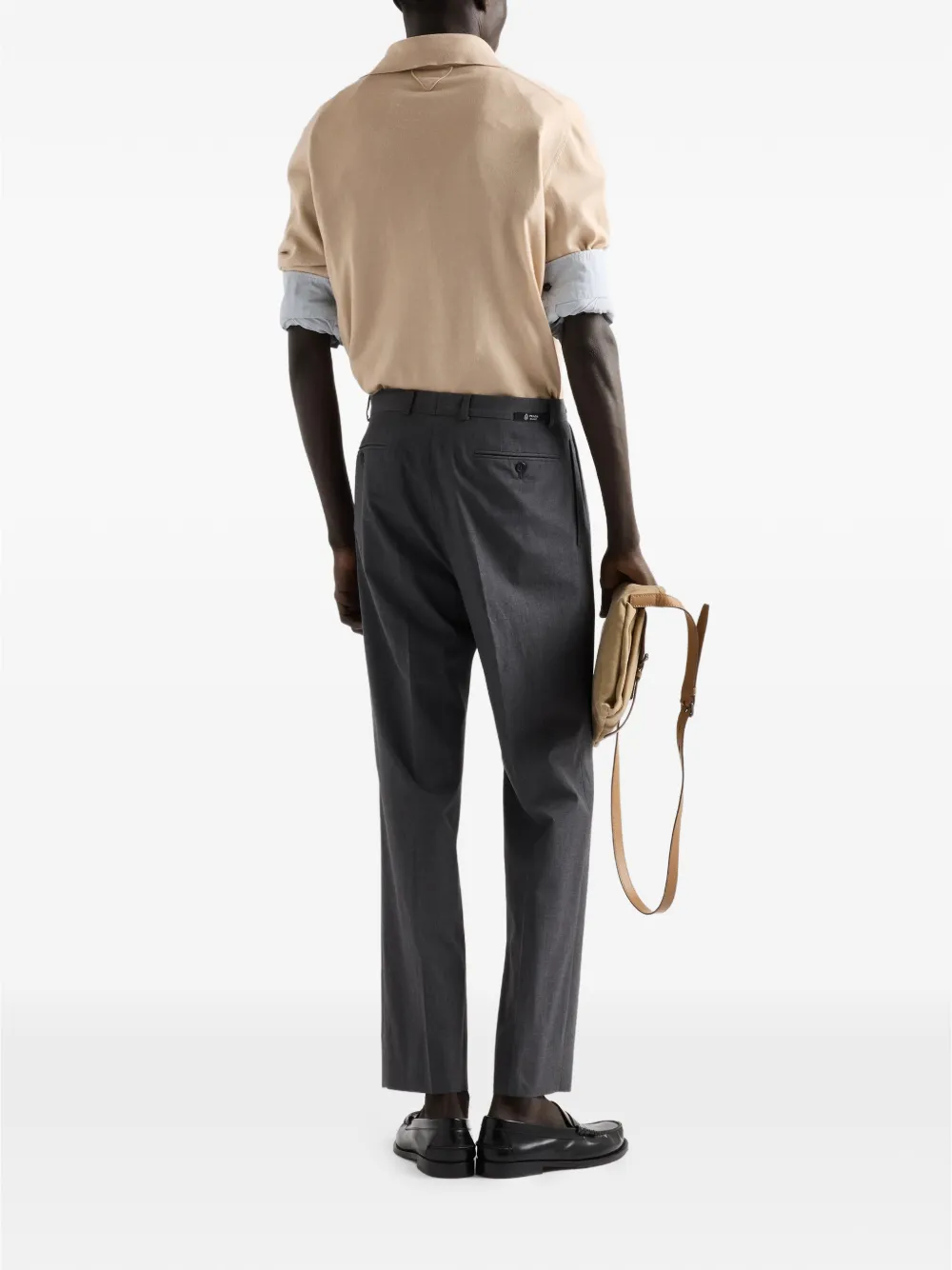 Prada Poloshirt van kasjmier-zijdeblend Beige