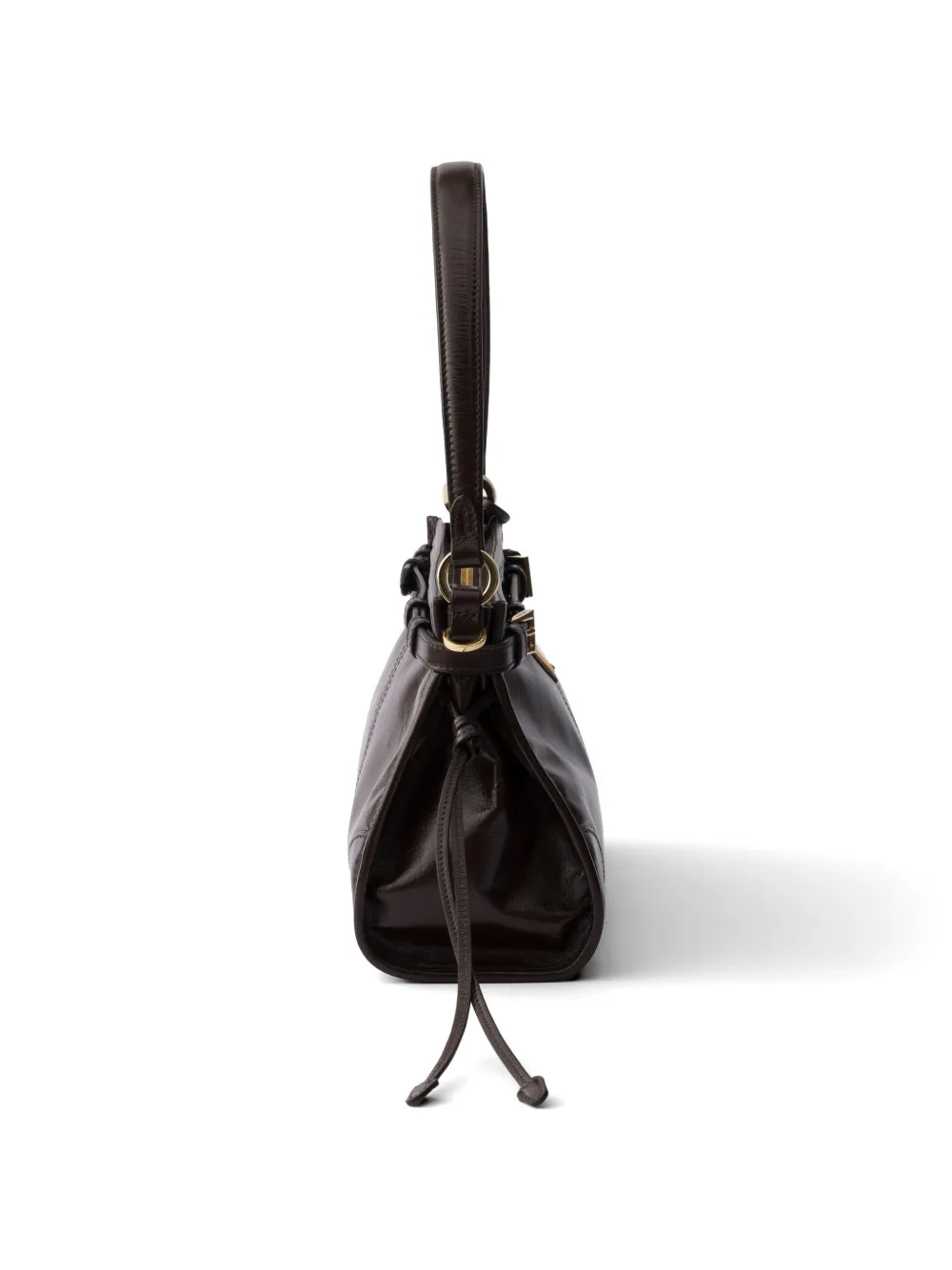 Prada Kleine Bonnie leren handtas Bruin