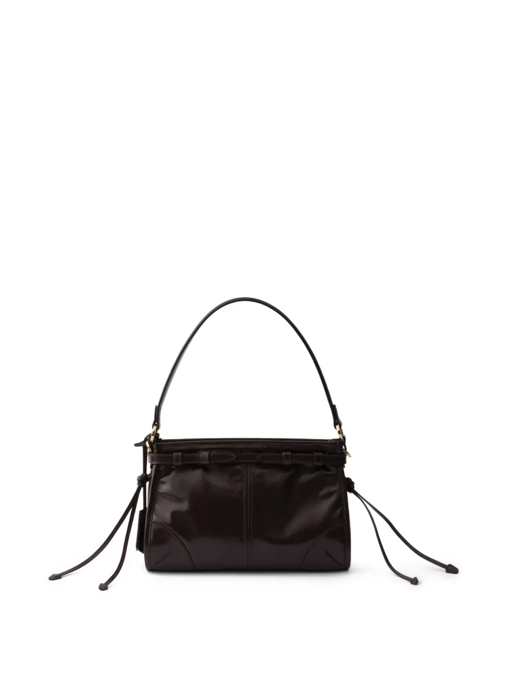 Prada Kleine Bonnie leren handtas Bruin