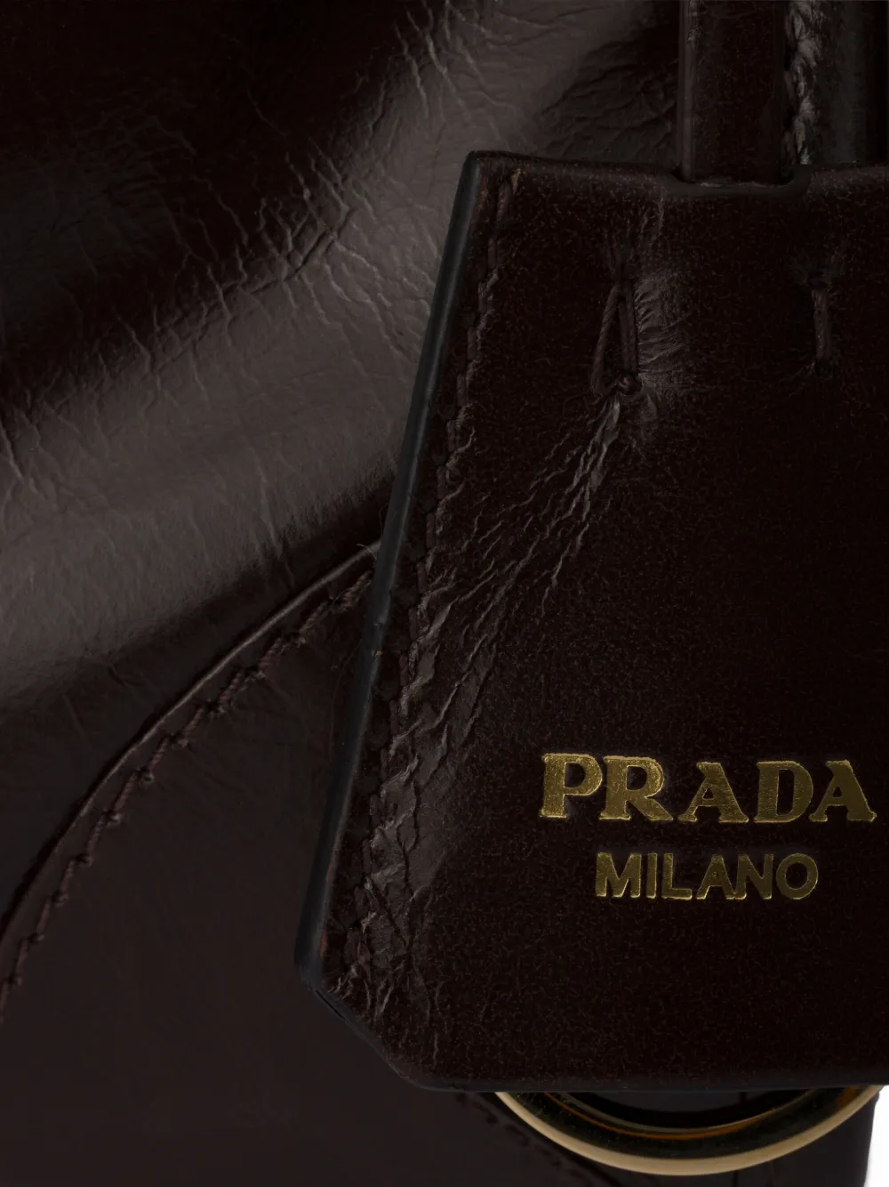 Prada Kleine Bonnie leren handtas Bruin