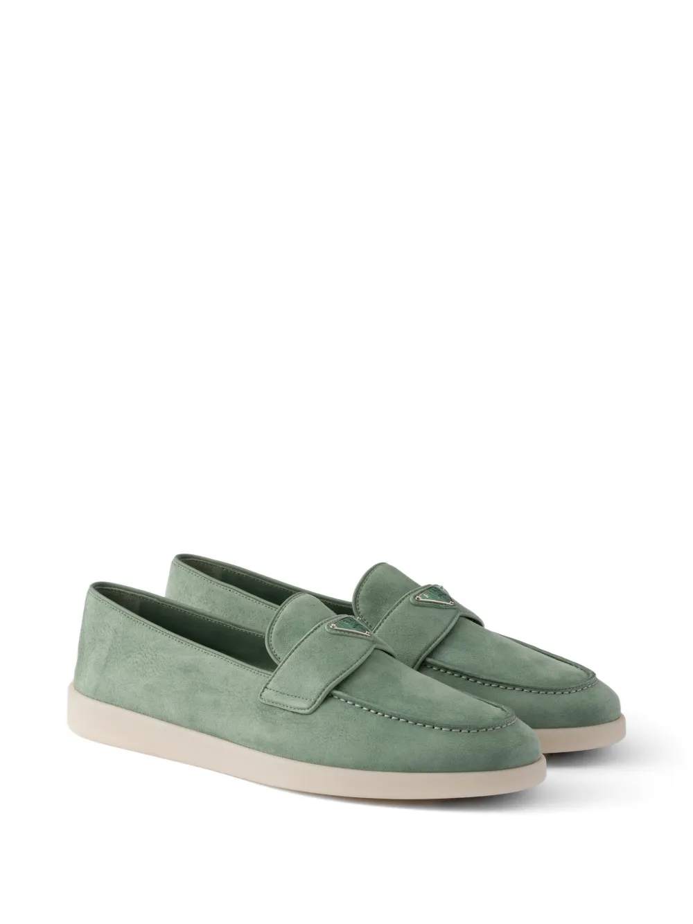 Prada suede loafers Groen