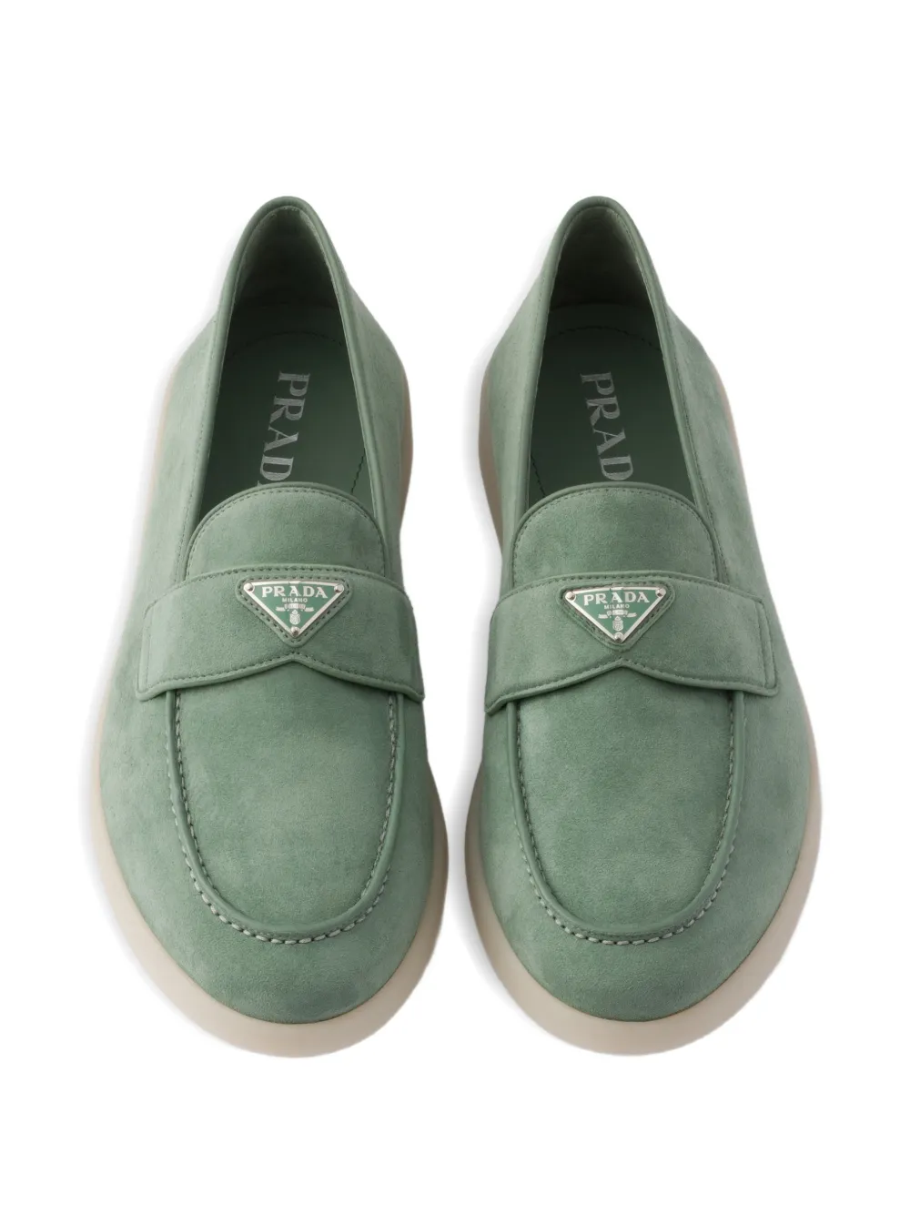 Prada suede loafers Groen