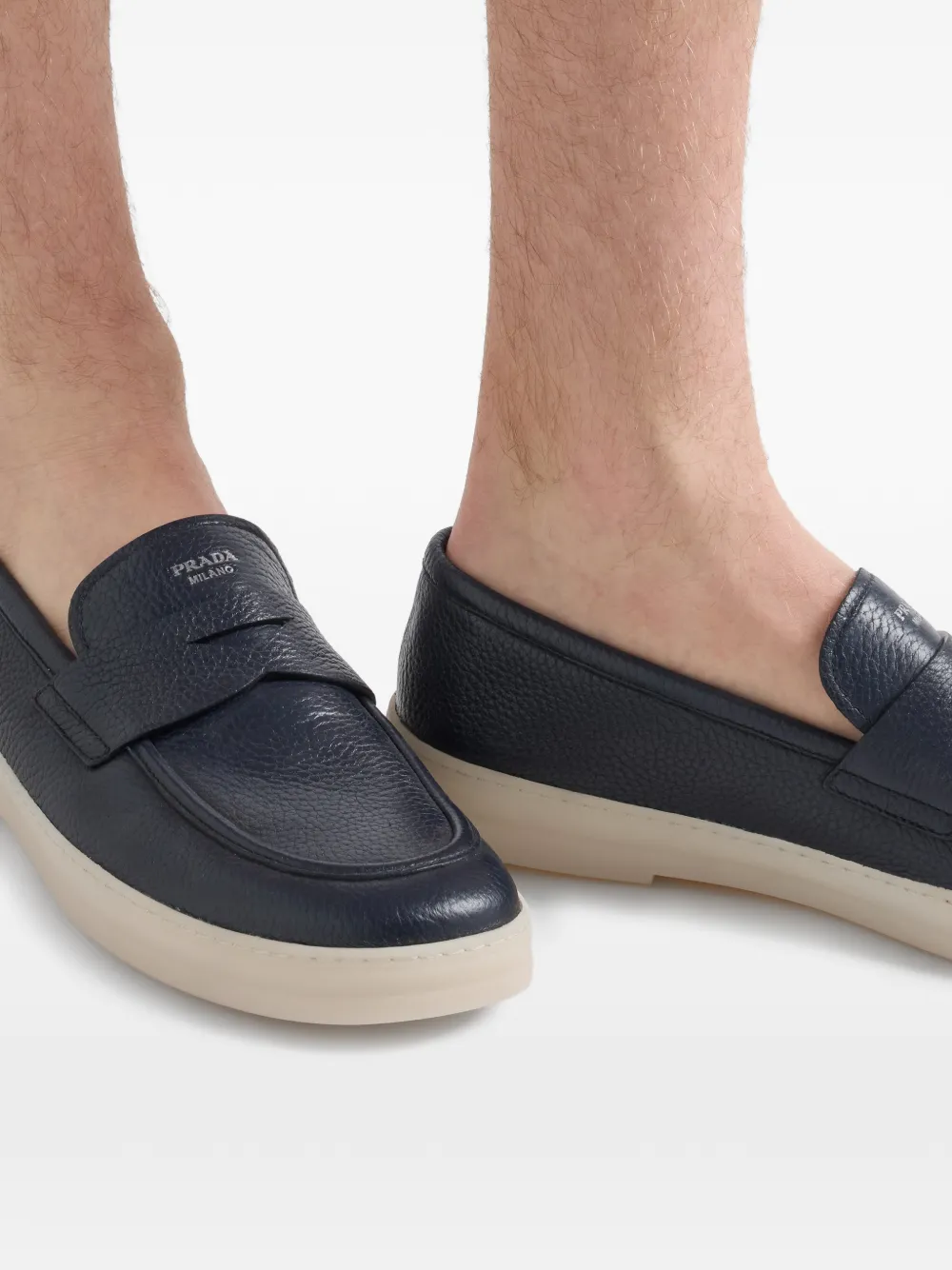 Prada Leren loafers Blauw