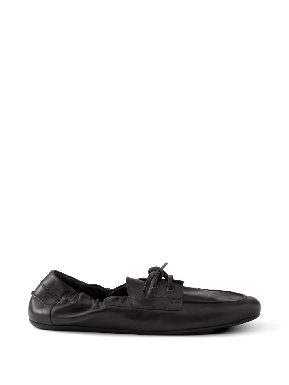 Prada Shuffle antiqued leather laced shoes - Nero