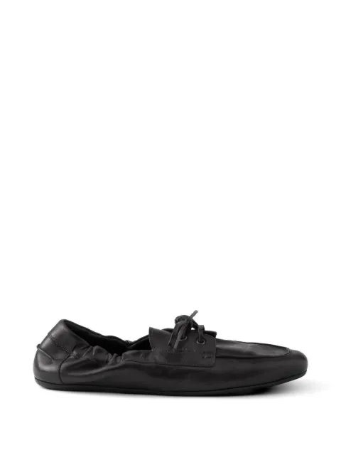 Prada Shuffle antiqued leather laced shoes