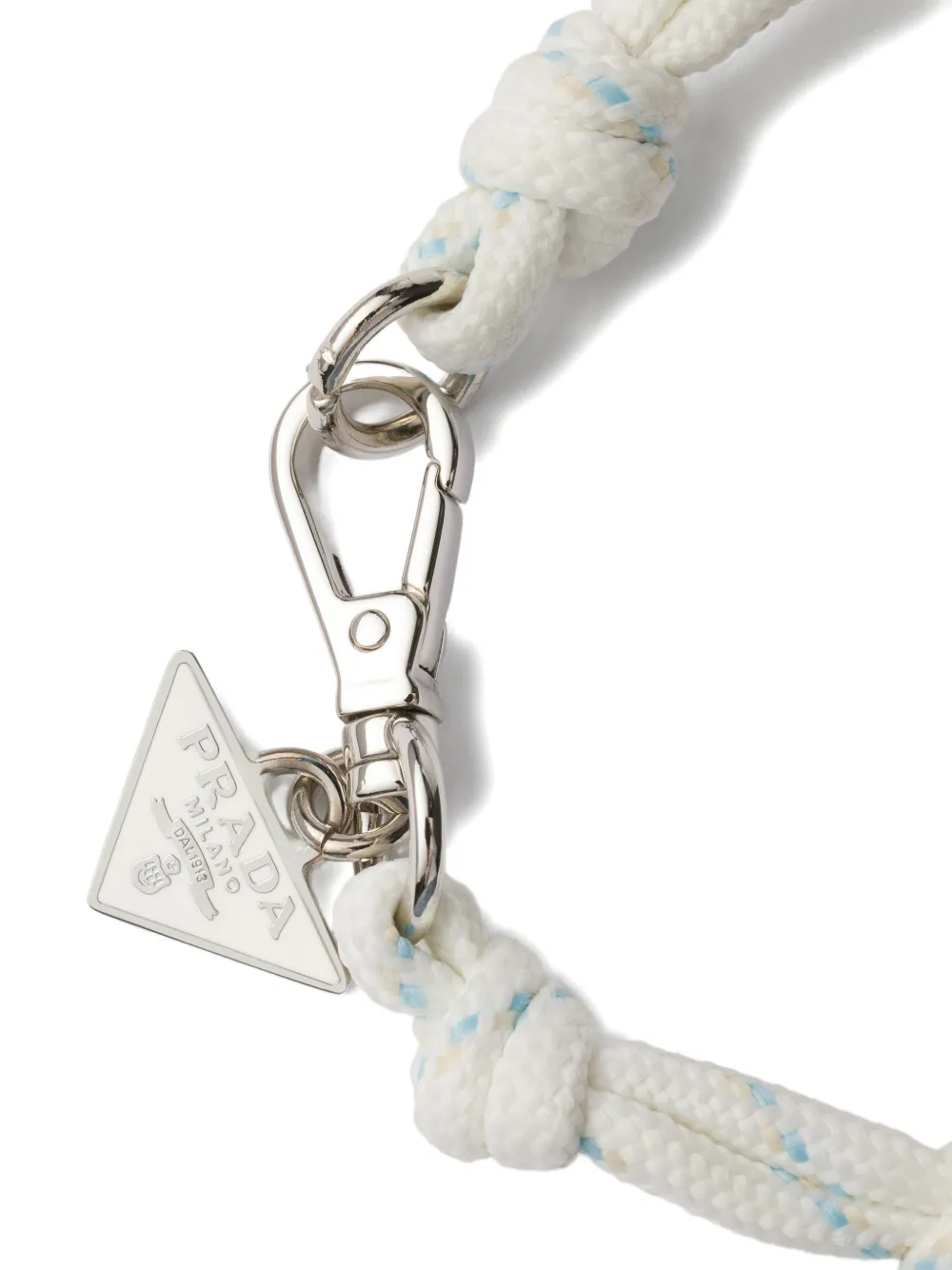 Prada Cord Bracelet In Silver