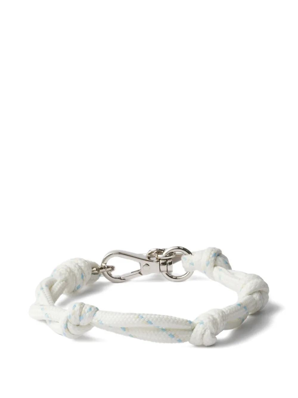 Prada Cord Bracelet In Silver