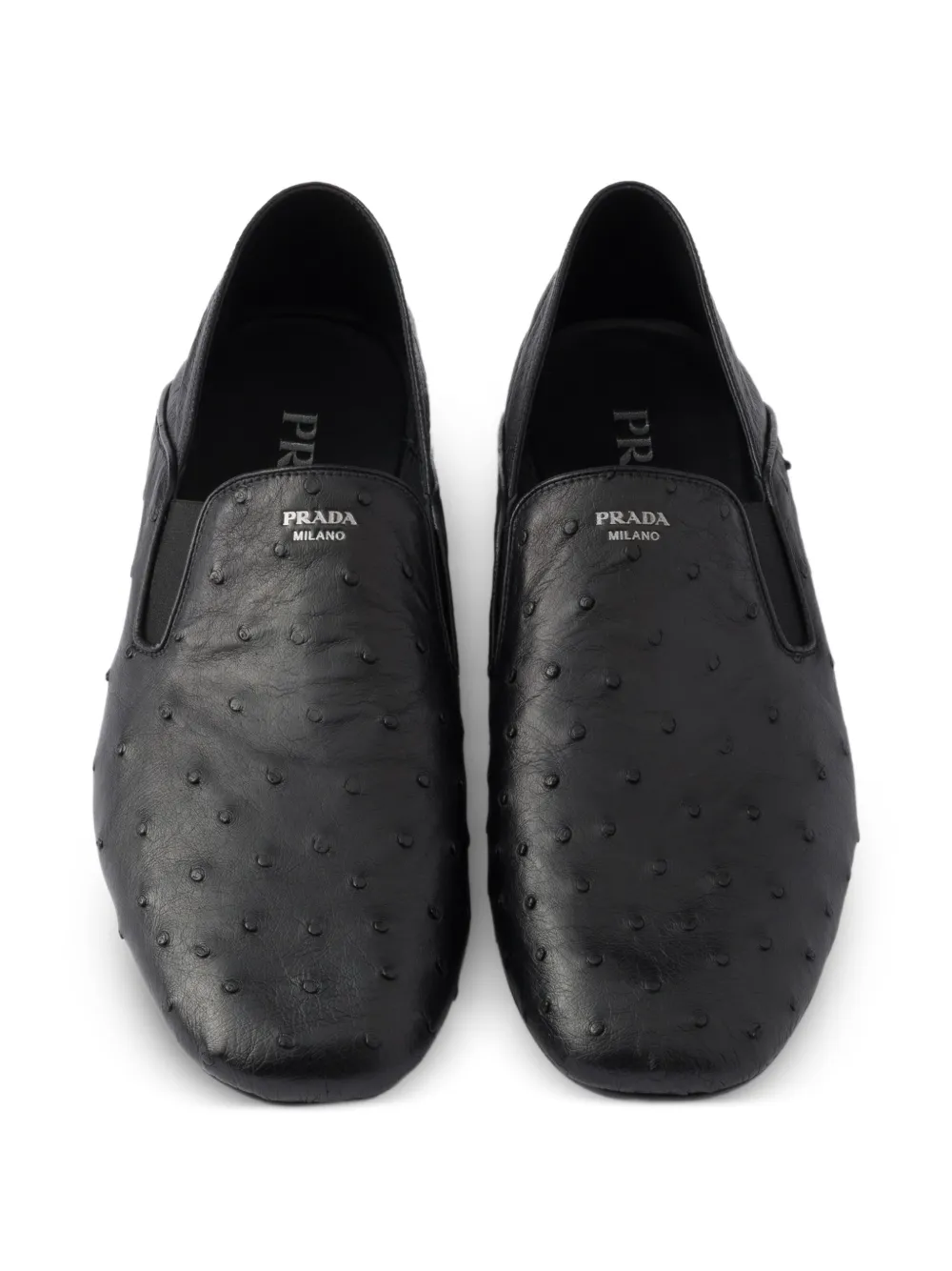 Prada Leren loafers Zwart