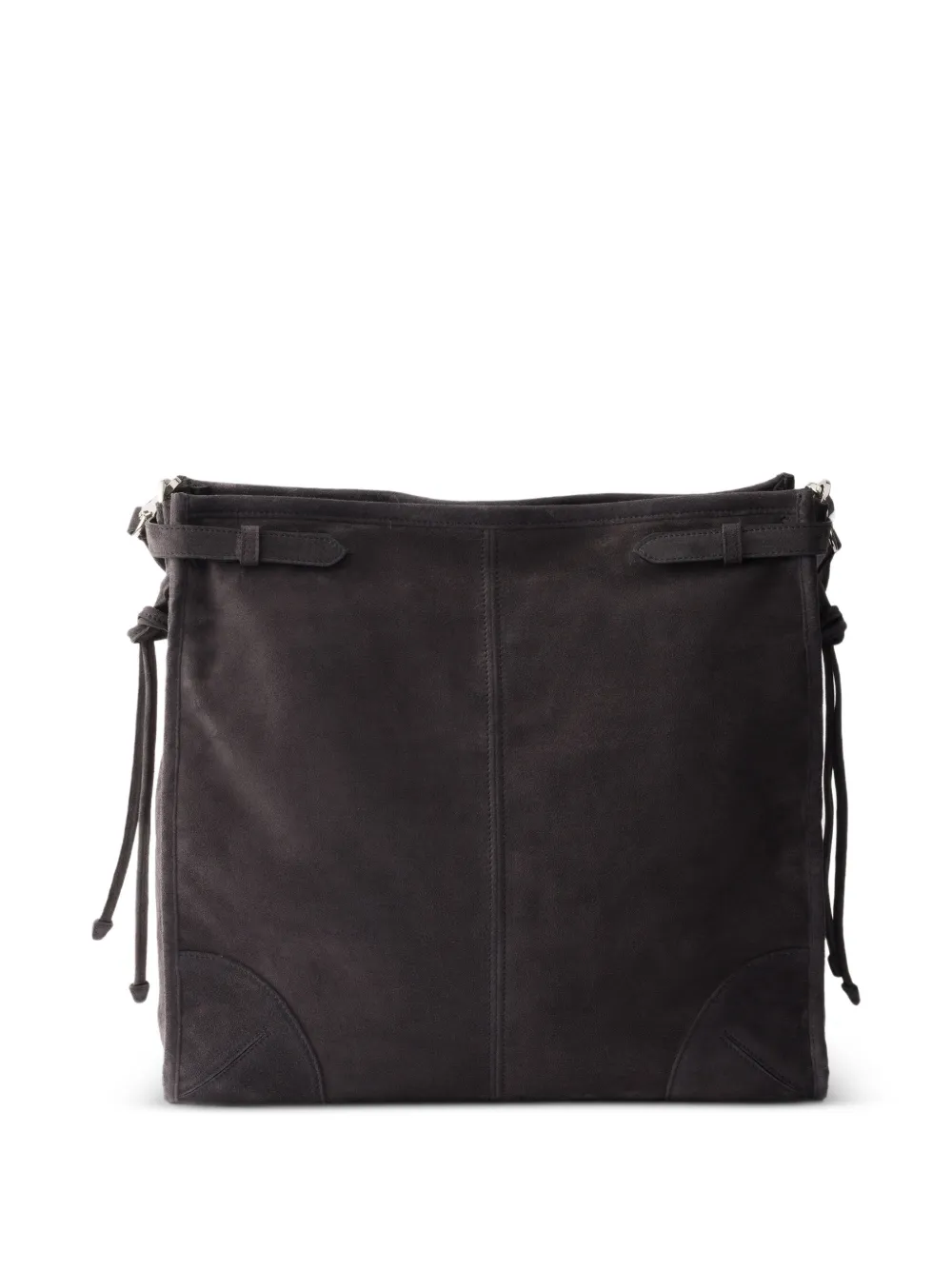 Prada Bonnie suède schoudertas Grijs