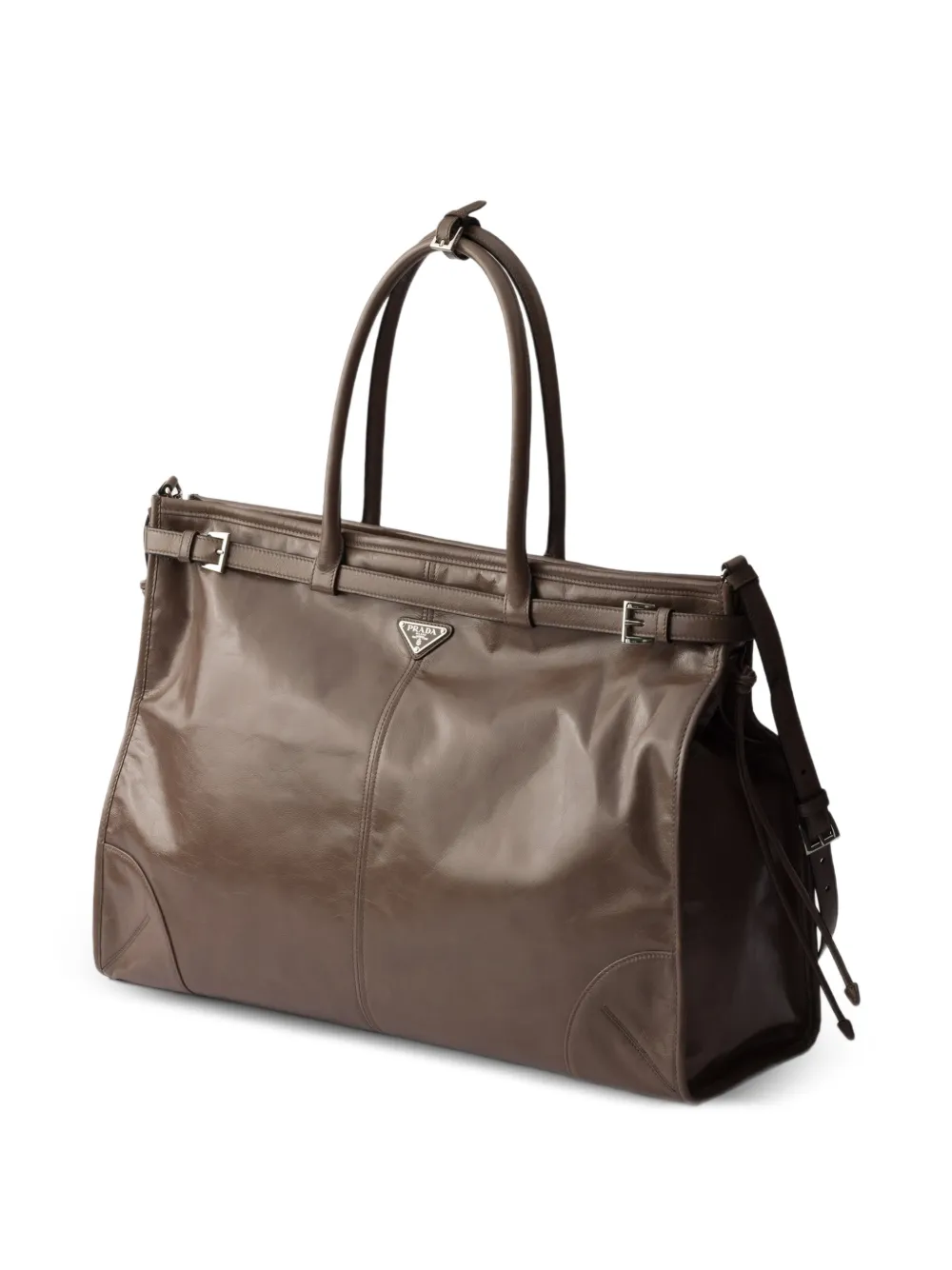 Prada Bonny leren shopper Bruin