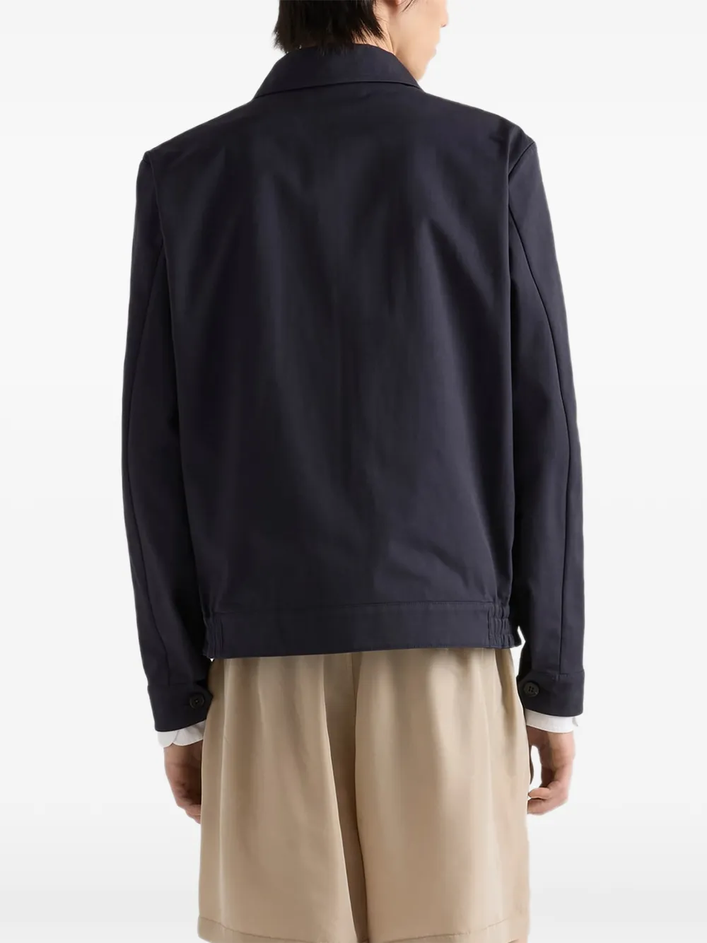  Prada Veste Zippée à Capuche - Bleu 