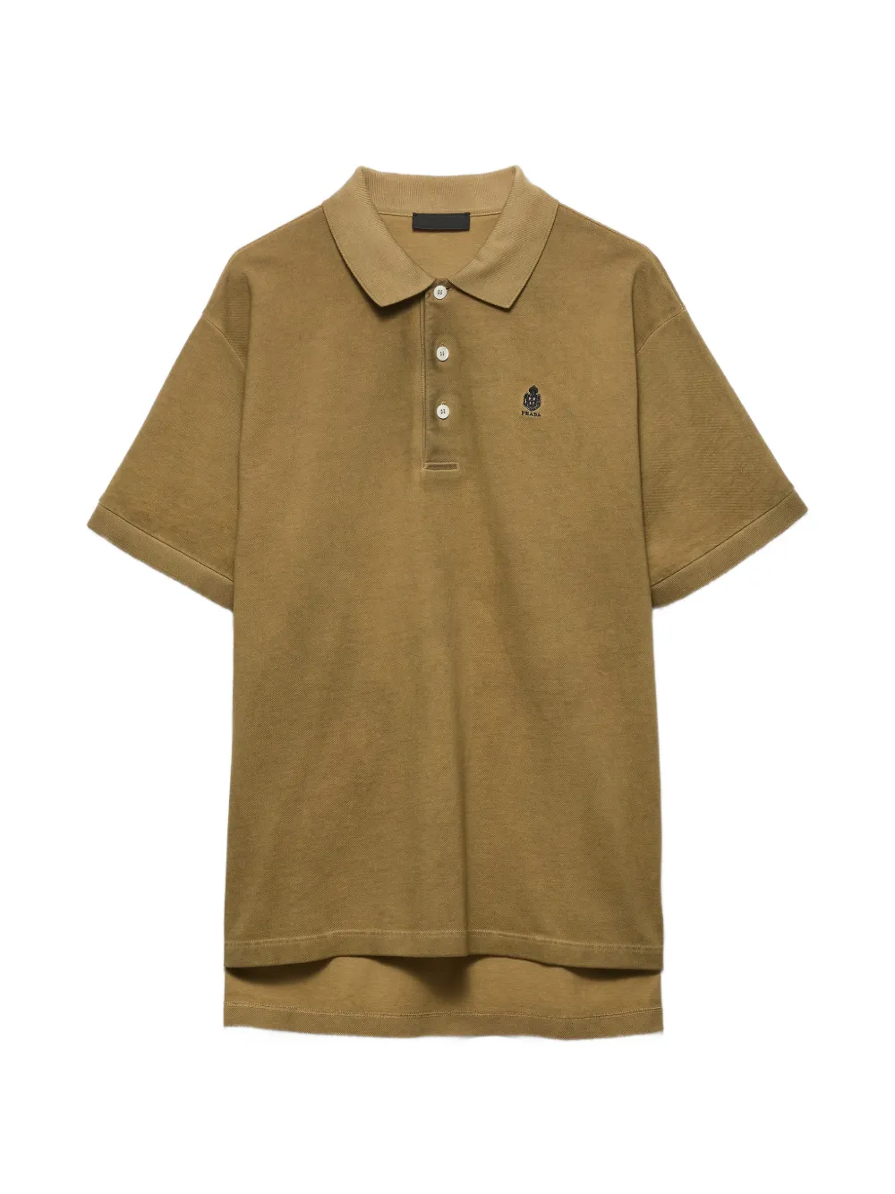 Prada Polo in cotone tinto in capo - Marrone