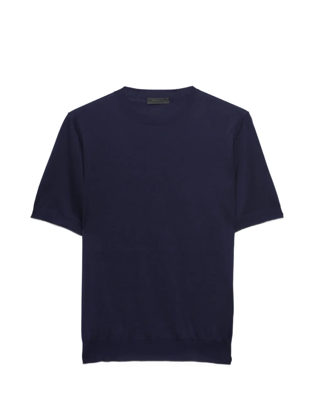 Prada short-sleeved silk sweater - Blau