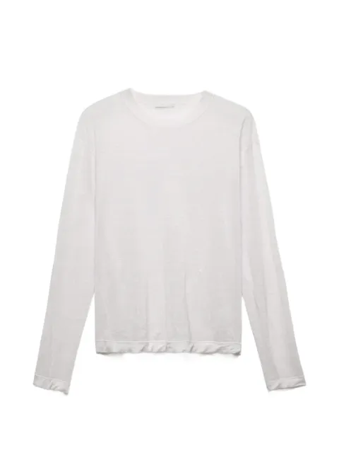 Prada long-sleeved linen and silk sweater