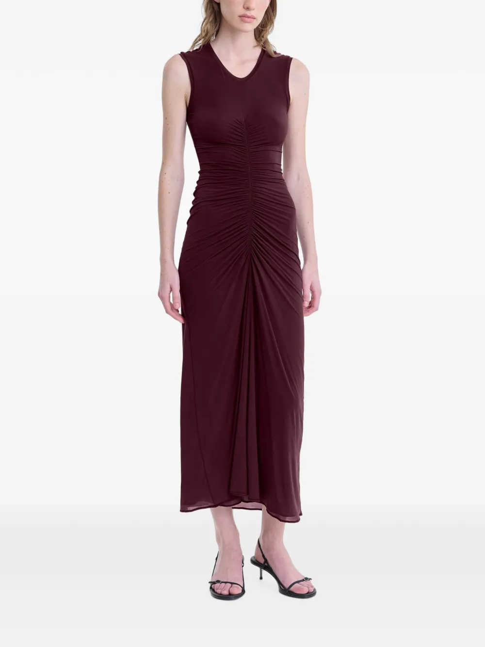 FFORME Gisela jurk met ruches Rood