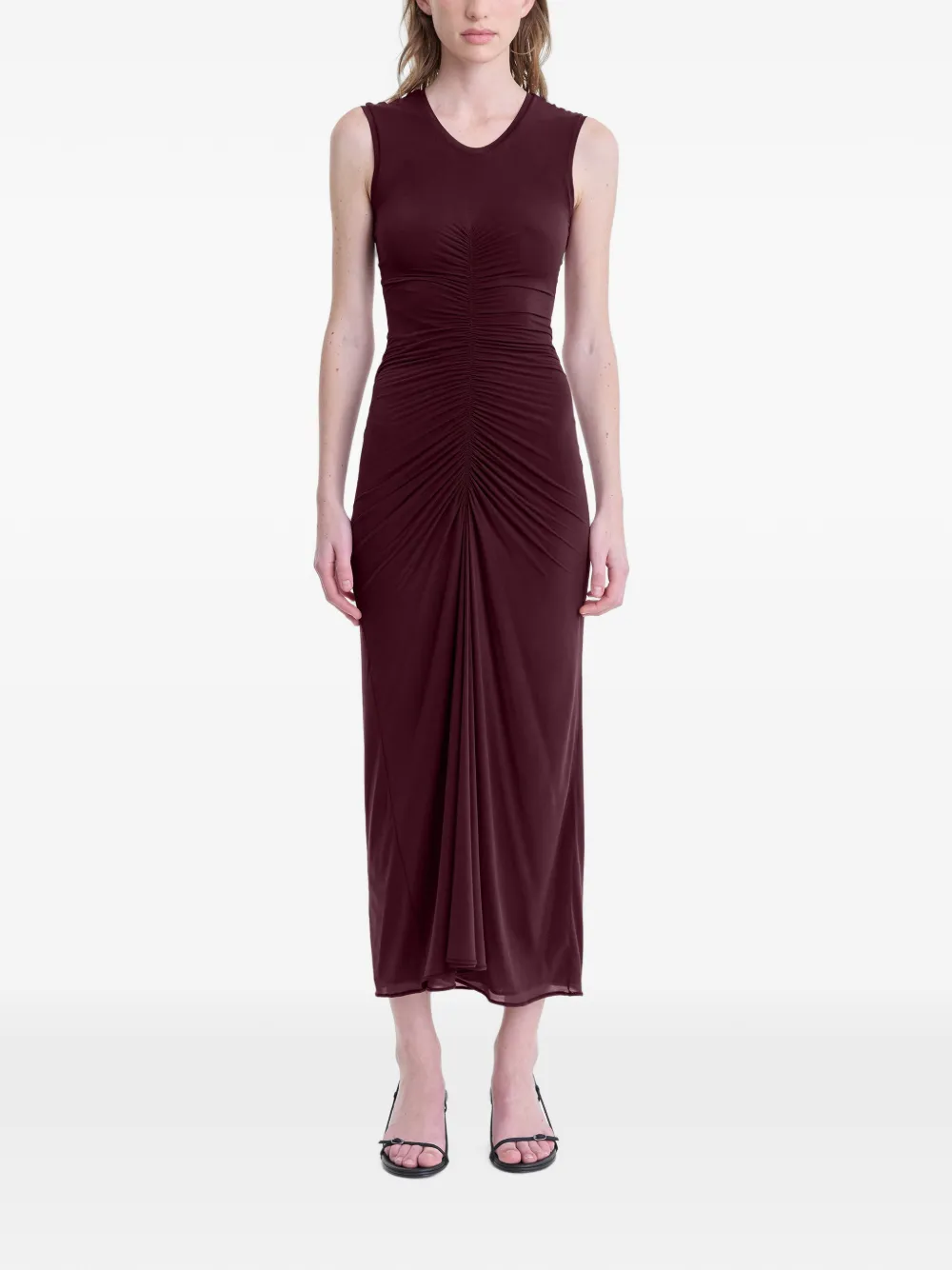 FFORME Gisela jurk met ruches Rood