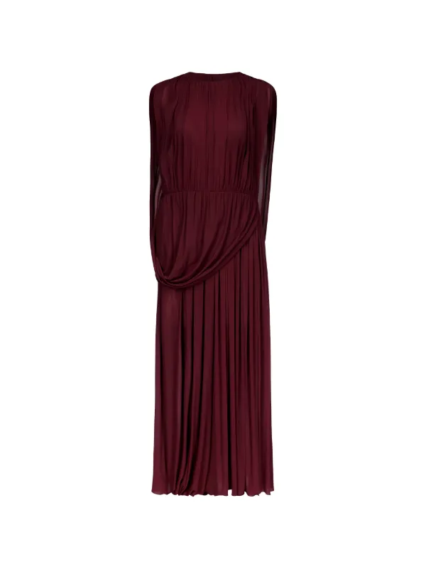 Fforme Kahlo Draped Pleated Dress in Purple