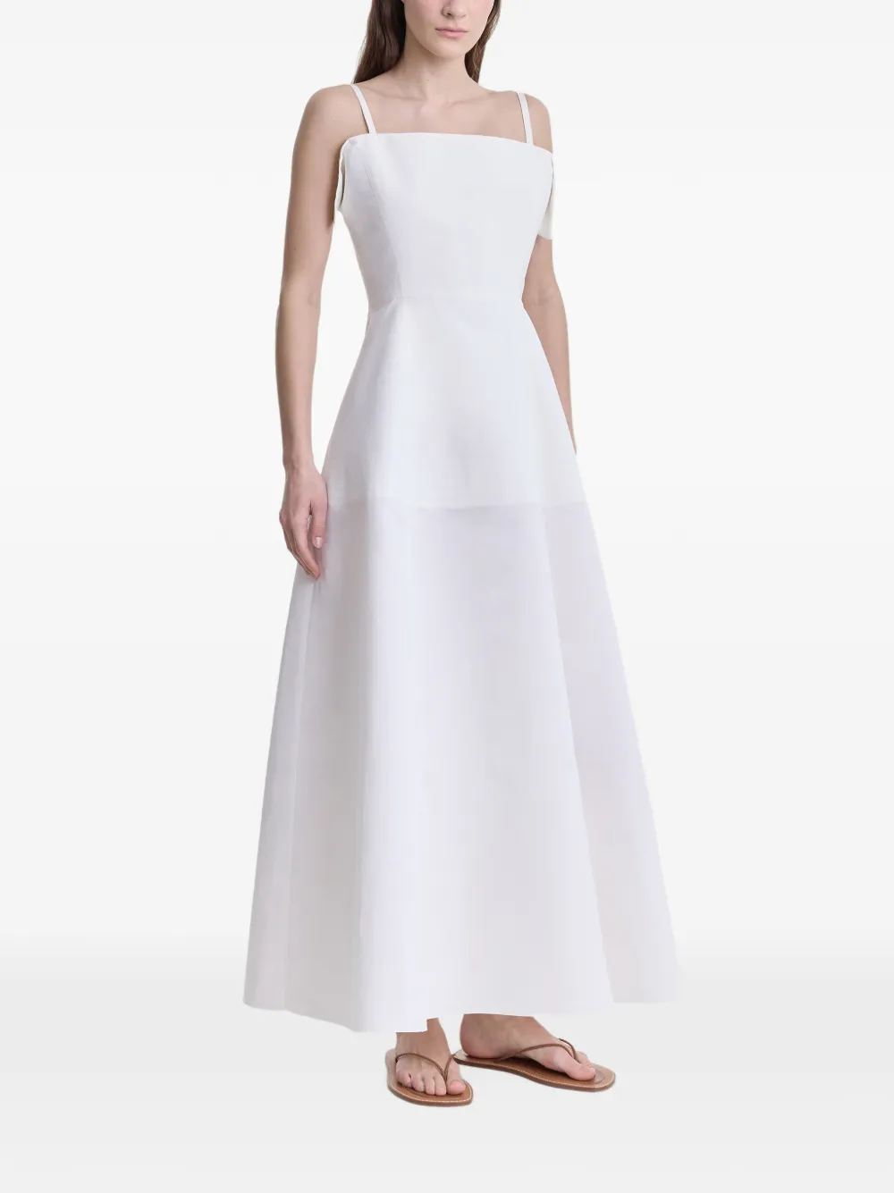 FFORME Neneh jurk met vierkante hals Wit