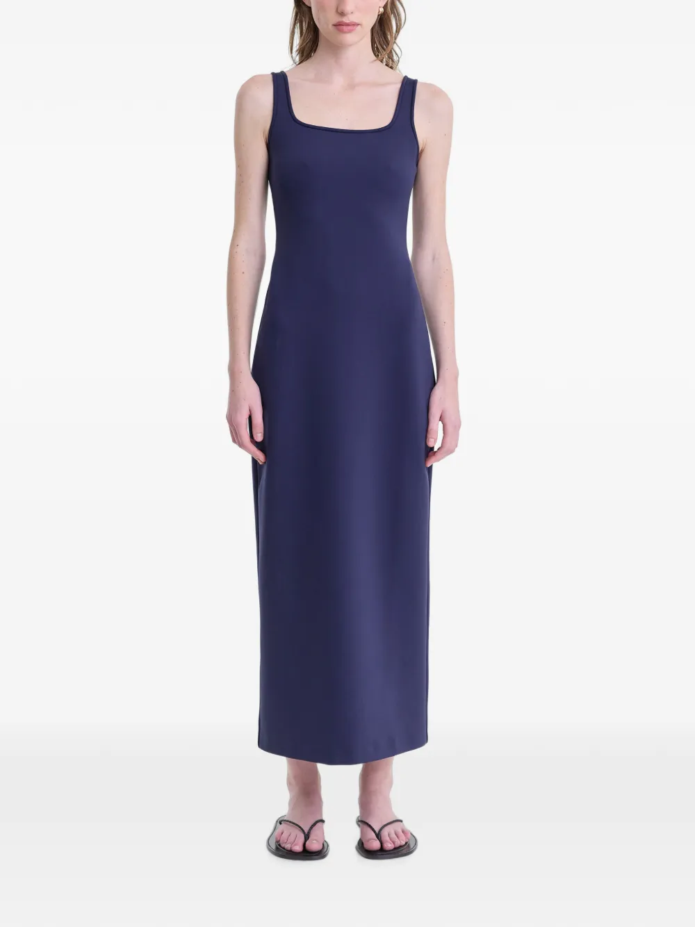 FFORME Kara jurk met vierkante hals Blauw