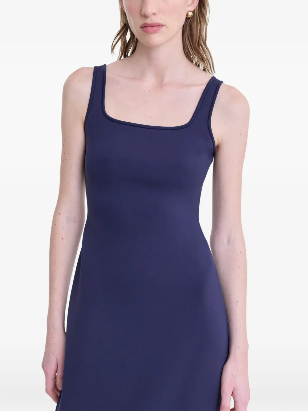 FFORME Kara jurk met vierkante hals Blauw