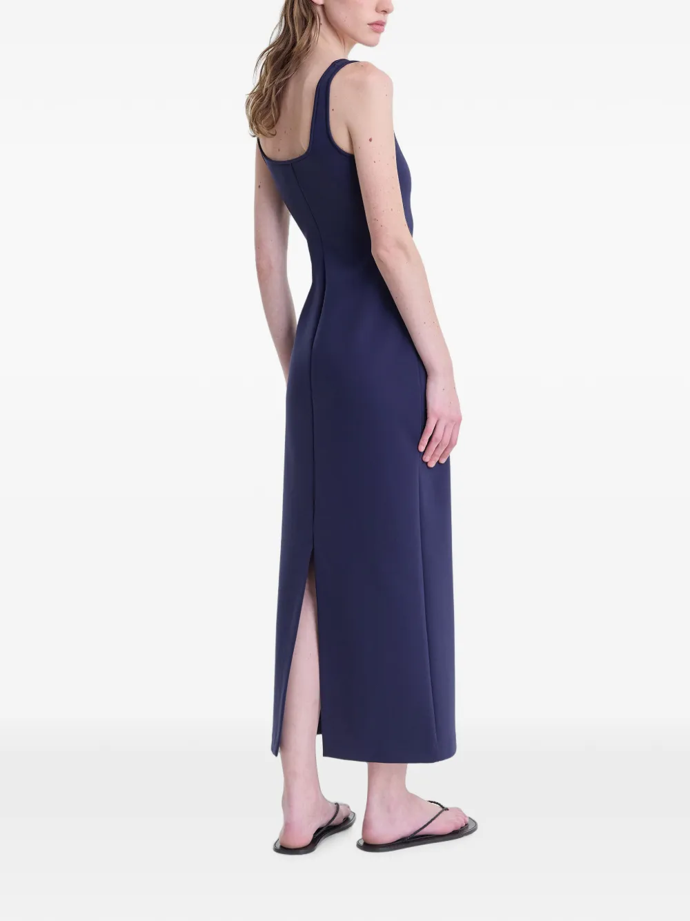 FFORME Kara jurk met vierkante hals Blauw