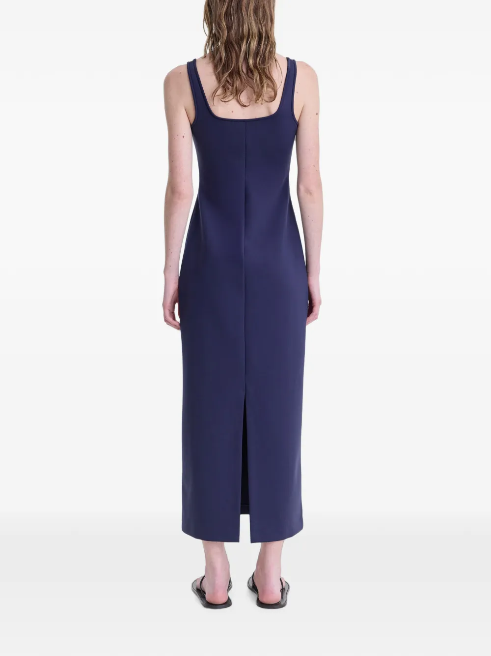 FFORME Kara jurk met vierkante hals Blauw
