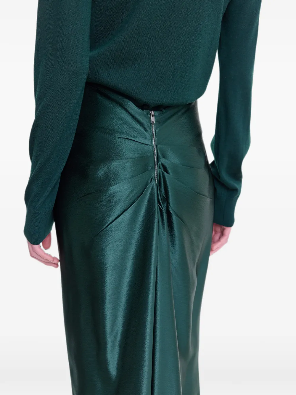 FFORME Jovie Draped-back Skirt in Green, view 5