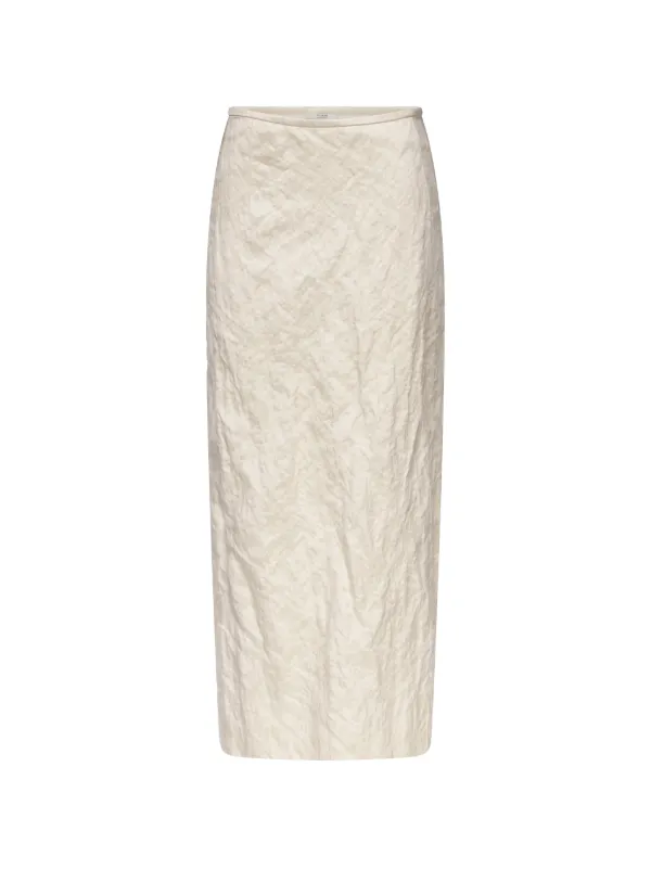 Fforme Mena Crinkled-effect Skirt in Neutrals