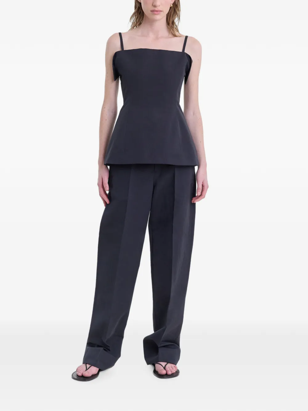 FFORME Sola Square-neck Top in Grey, view 3