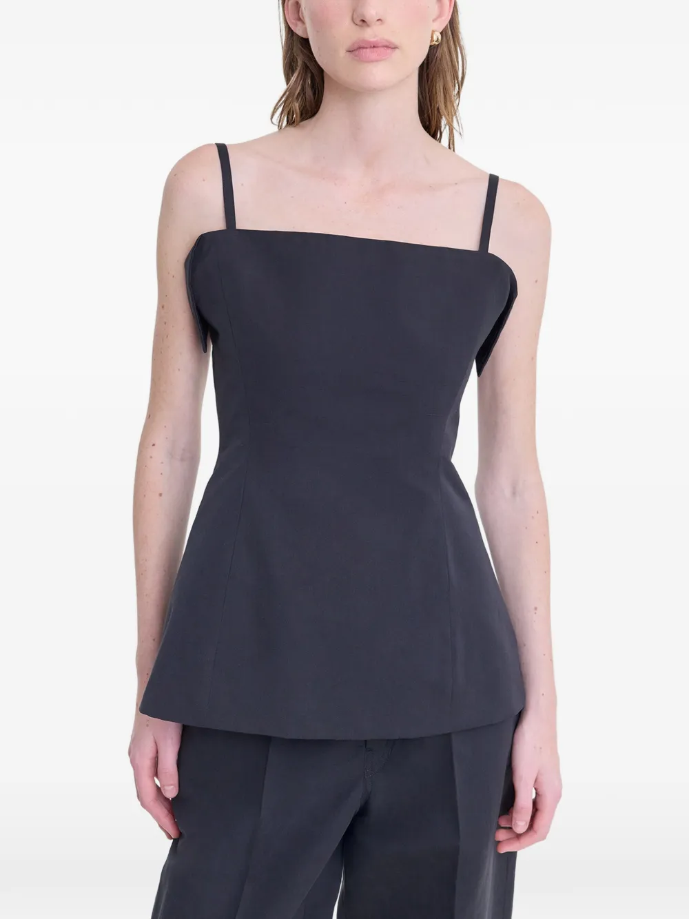 FFORME Sola Square-neck Top in Grey, view 5