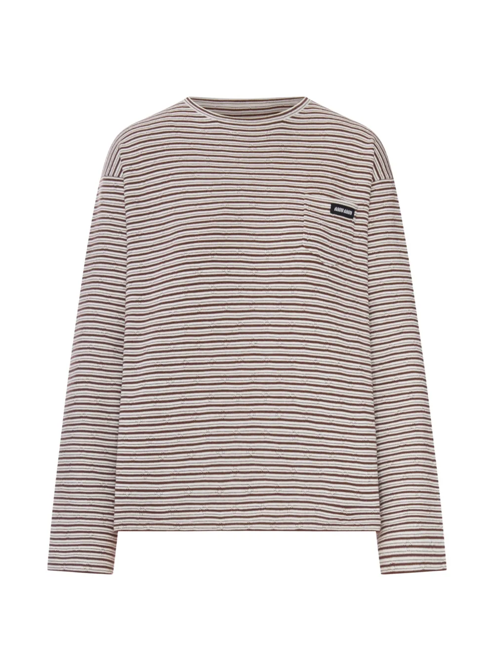 Miu Miu striped cotton sweater - Bianco