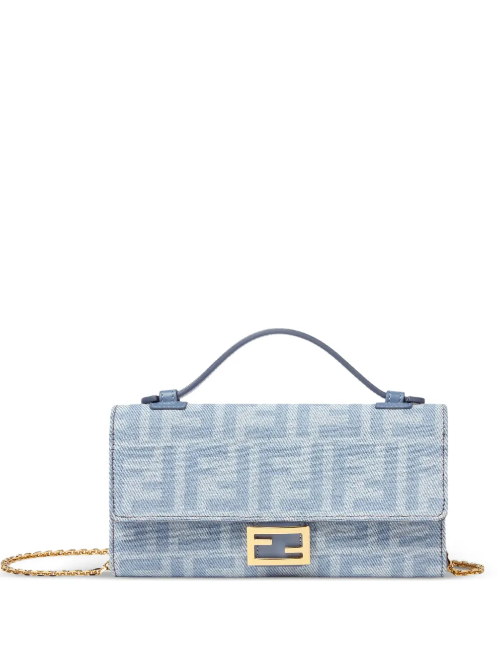 FENDI Baguette Continental chain wallet - Blu