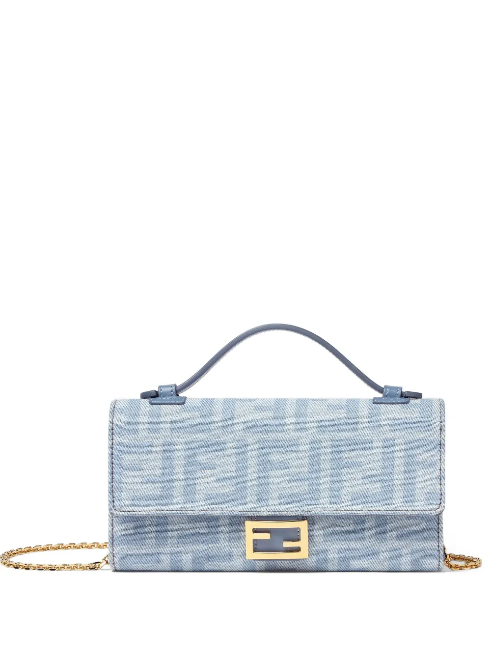 FENDI Baguette Continental chain wallet - Blu