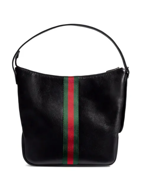 Gucci Web-stripe leather tote bag