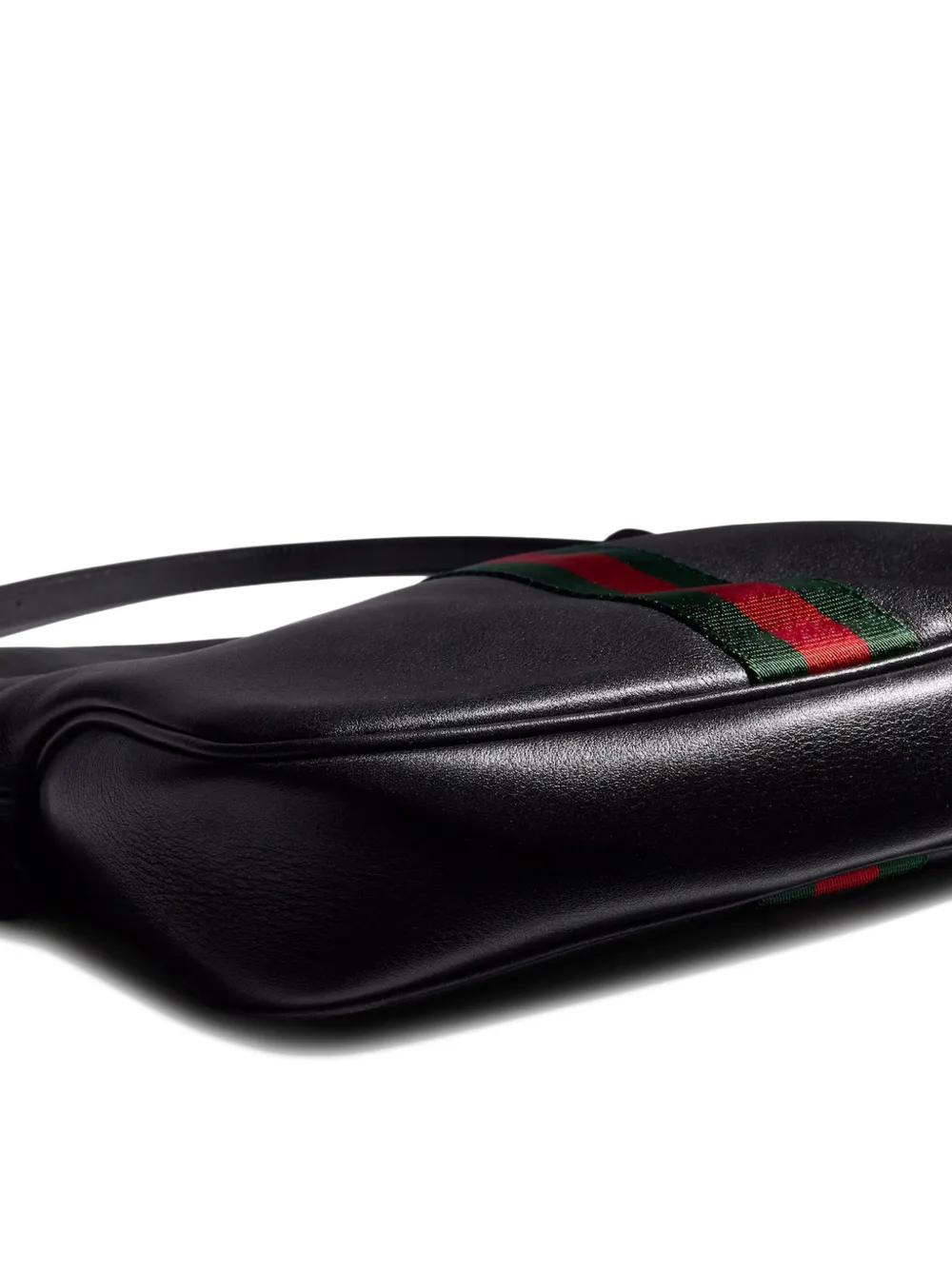 Gucci Leren shopper met Web-streep Zwart