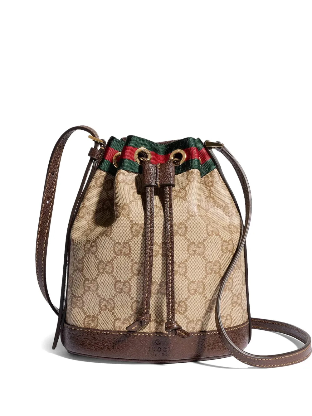 Gucci GG Supreme Web bucket bag - Toni neutri